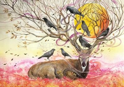 Paint by Numbers Tree-Deer