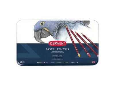 Derwent 36 Pastel Pencils Metal Box
