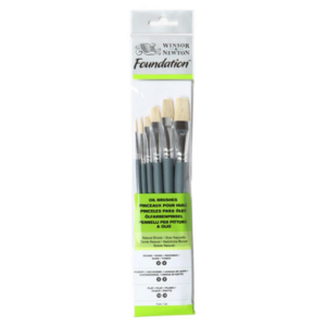 Winsor & Newton Foundation Short Handle Olieverf Kwasten Set van 6