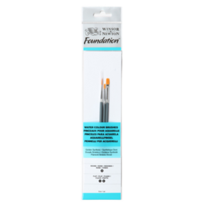 Winsor & Newton Watercolour Brush Short Handle - 3 Pack